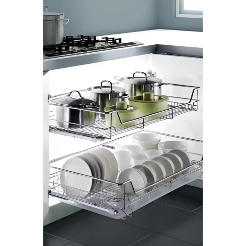 Kệ Xoong Nồi Ray Giảm Chấn Không Khay (301002, 301003, 301004) – Higold