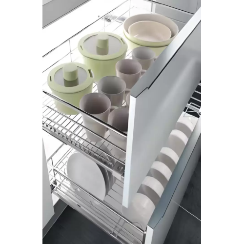 Kệ Xoong Nồi Ray Giảm Chấn Bắt Mặt Hộc Inox 304 (303111, 303112, 303113) – Higold