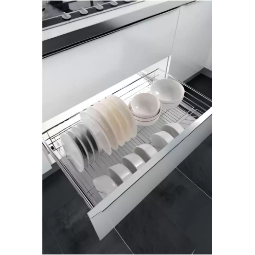 Kệ Chén Dĩa Ray Giảm Chấn Bắt Mặt Hộc Inox 304 (303601, 303602, 303603) – Higold