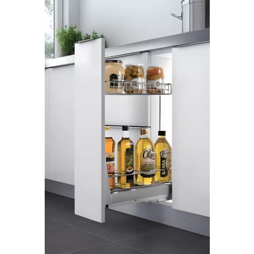 Kệ 2 Tầng Đựng Chai Lọ Ray Giảm Chấn Inox 304 (305003 – 200mm) – Higold