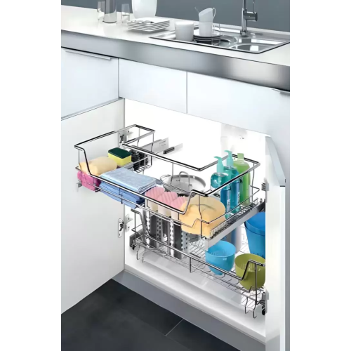 Kệ Xoong Dưới Bồn Rửa Ray Giảm Chấn Inox 304 (308001, 308002) – Higold