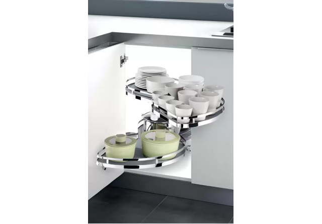 Kệ Chiếc Lá Mở Trái-Phải (900mm) Màu Inox (101061 – 450mm) – Higold