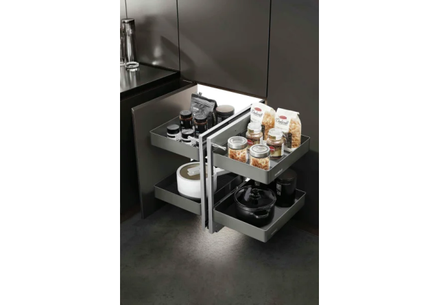 Kệ Kéo 4 Rổ Nhôm Xingfa (101148 – 900mm) – Higold