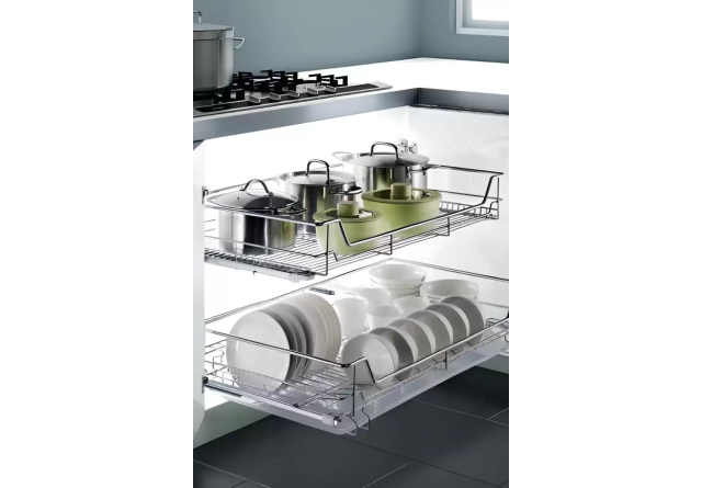 Kệ Xoong Nồi Ray Giảm Chấn Không Khay (301002, 301003, 301004) – Higold