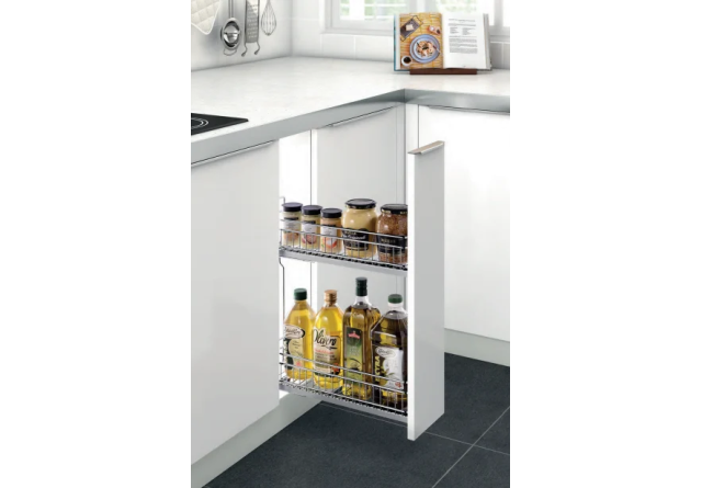 Kệ 2 Tầng Đựng Chai Lọ Ray Giảm Chấn Inox 304 ((304098, 304099) – Higold