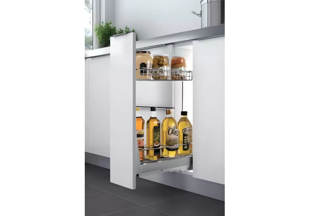 Kệ 2 Tầng Đựng Chai Lọ Ray Giảm Chấn Inox 304 (305003 – 200mm) – Higold