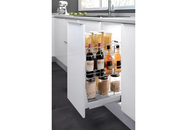 Kệ 3 Tầng Đựng Chai Lọ Ray Giảm Chấn Inox 304 (305021 – 400mm) – Higold