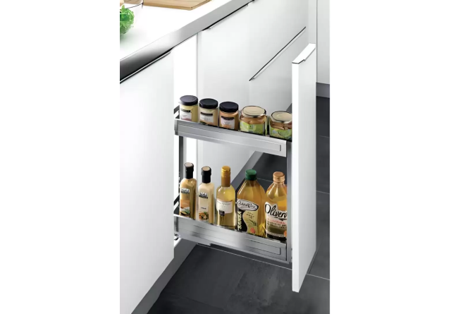 Kệ Gia Vị Dụng Cụ Inox Bản Ray Giảm Chấn Inox 304 (306001 – 200mm) – Higold