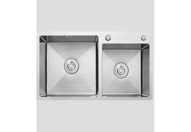 Chậu Đôi Inox 304 / Nano Xám (953212-B) – Higold