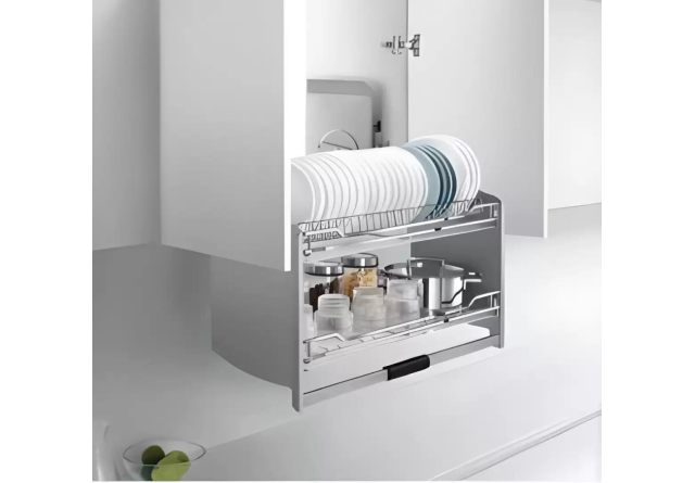 Kệ Kéo 2 Tầng Âm Tủ Di Động Inox 304 (401251, 401252, 401253, 401254) – Higold