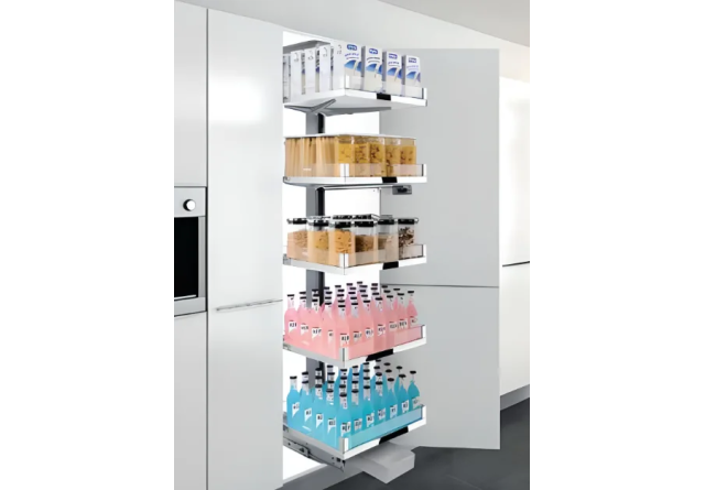 Kệ 5 tầng Diamond màu inox giảm chấn (205373 – 400mm) – Higold